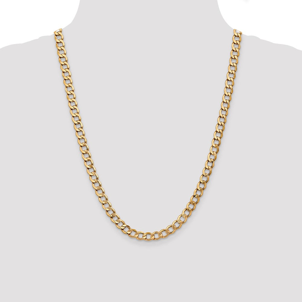 Semi-Solid Curb with Lobster Clasp Chain - WBC