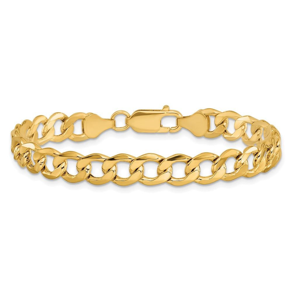 Semi-Solid Curb with Lobster Clasp Bracelet - WBC