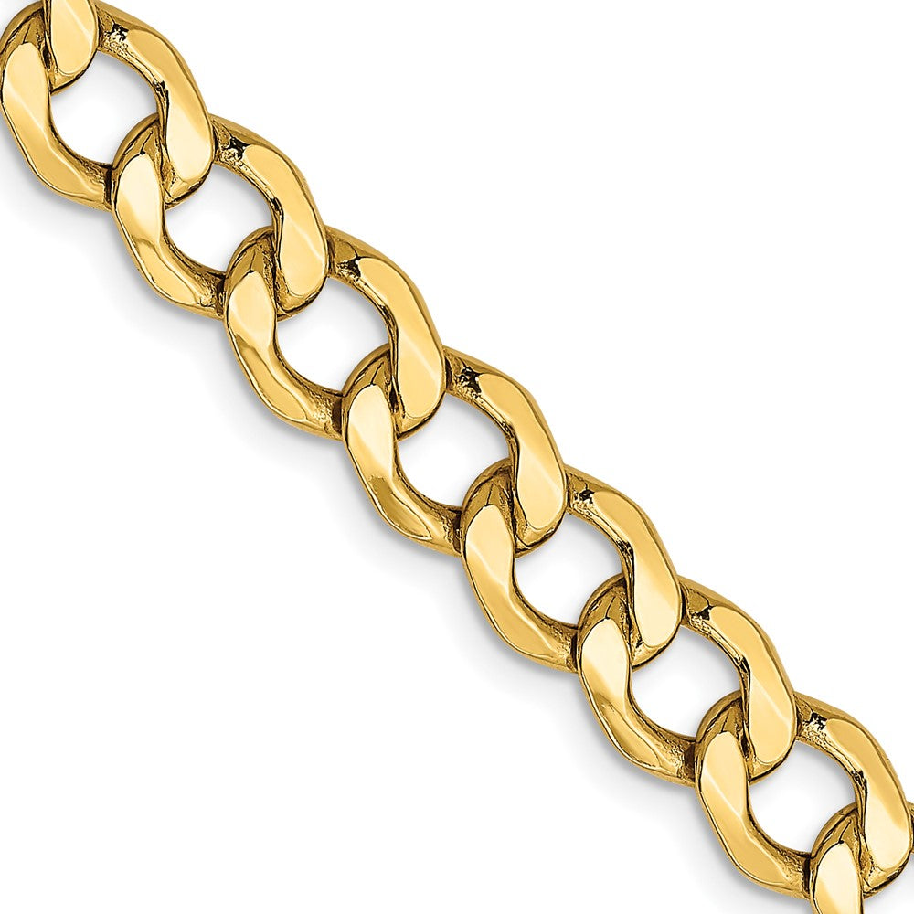 Semi-Solid Curb with Lobster Clasp Chain - WBC