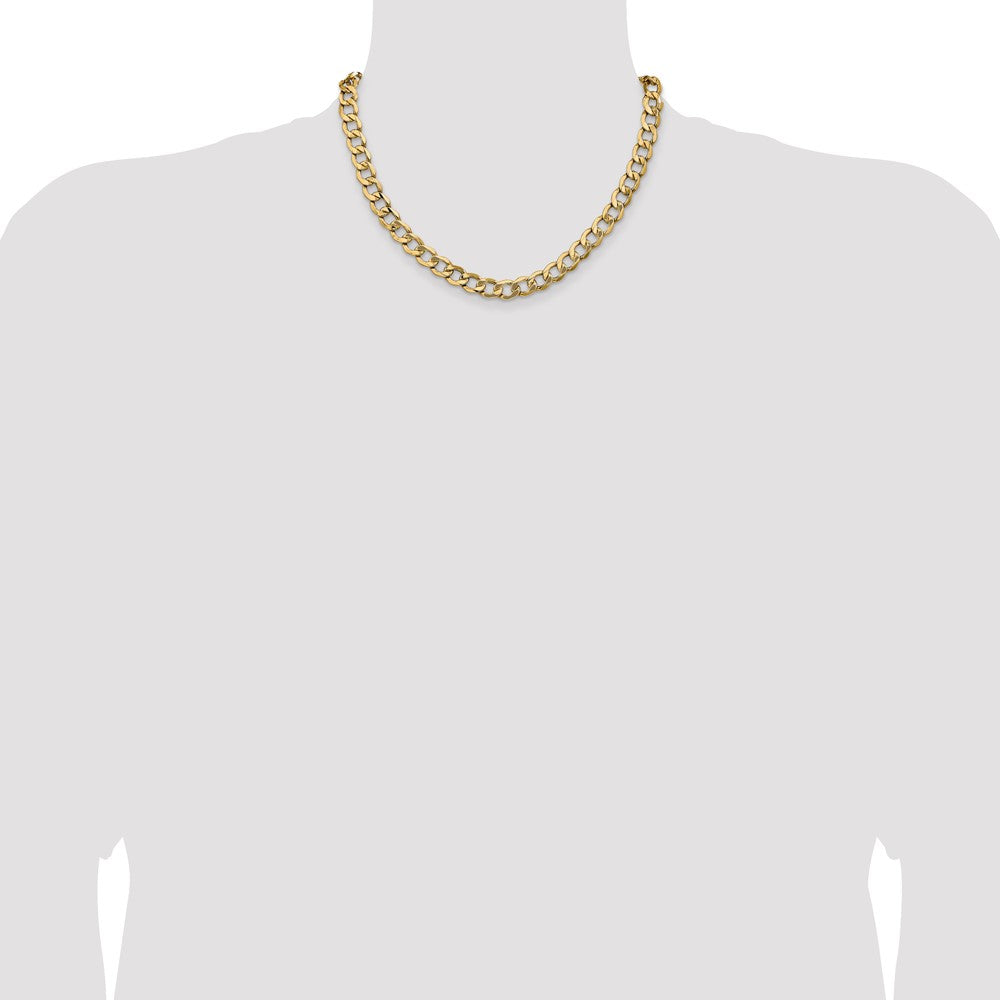 Semi-Solid Curb with Lobster Clasp Chain - WBC