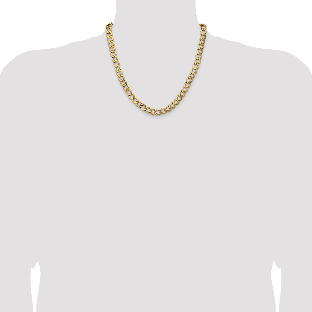 Semi-Solid Curb with Lobster Clasp Chain - WBC