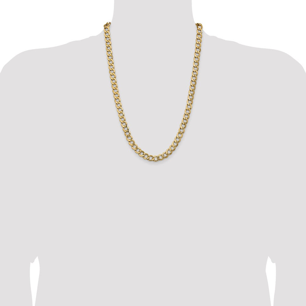 Semi-Solid Curb with Lobster Clasp Chain - WBC