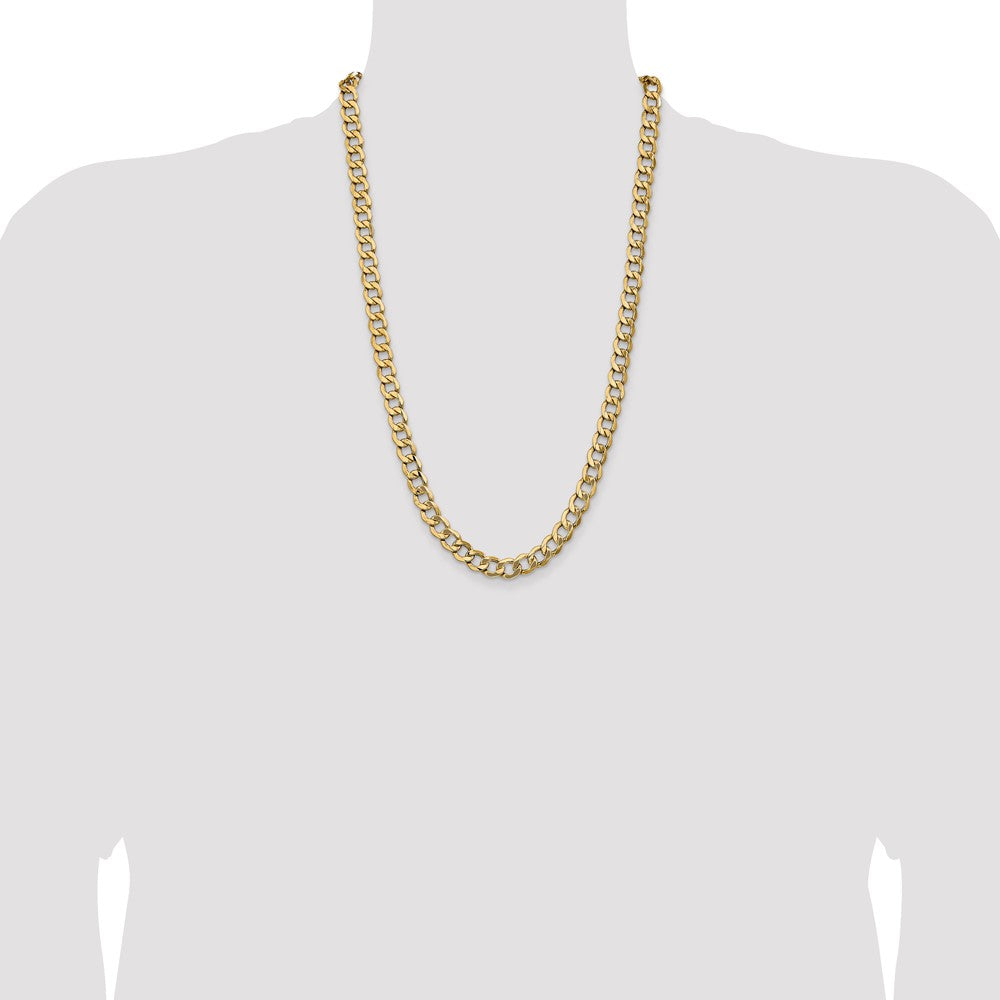 Semi-Solid Curb with Lobster Clasp Chain - WBC