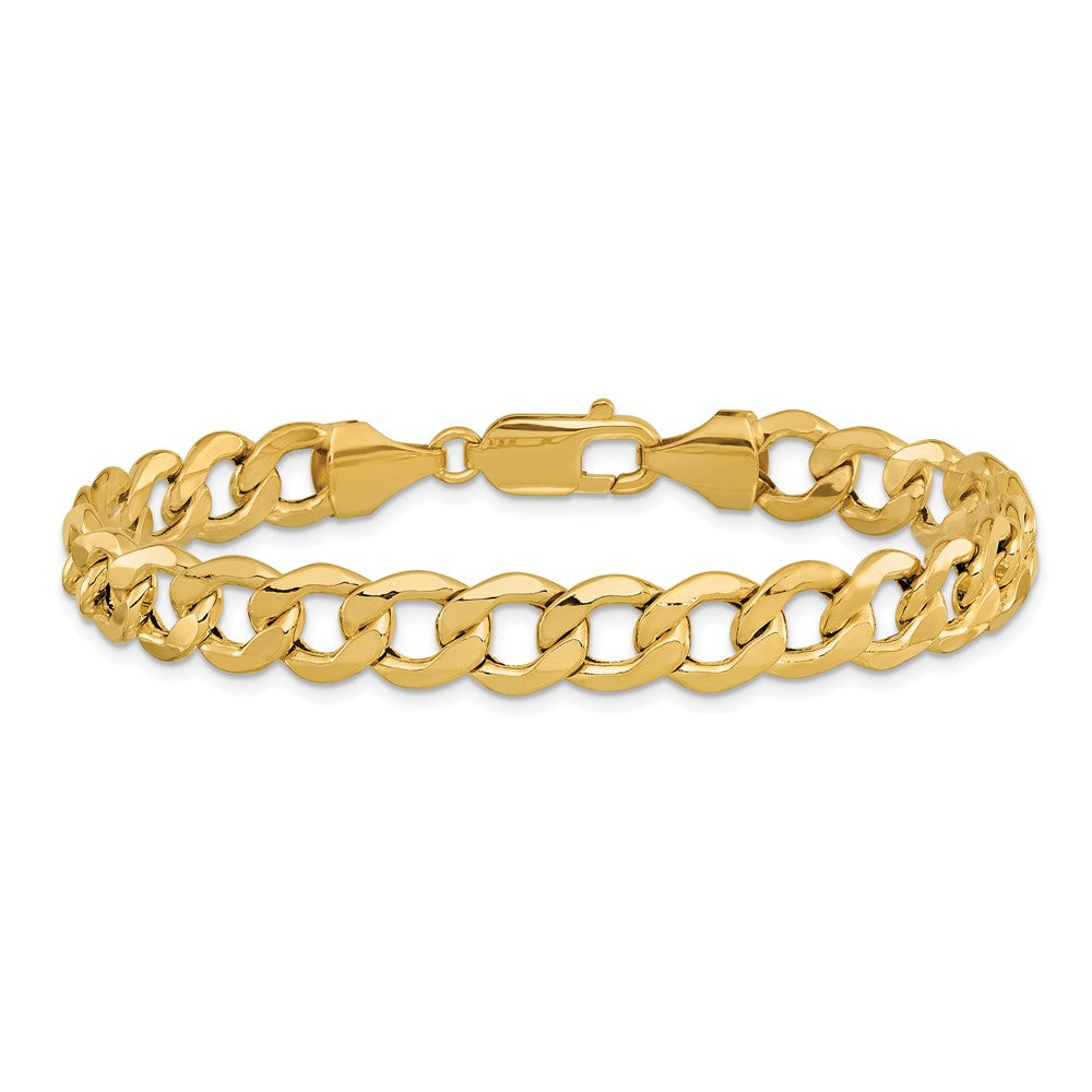 Semi-Solid Curb with Lobster Clasp Bracelet - WBC