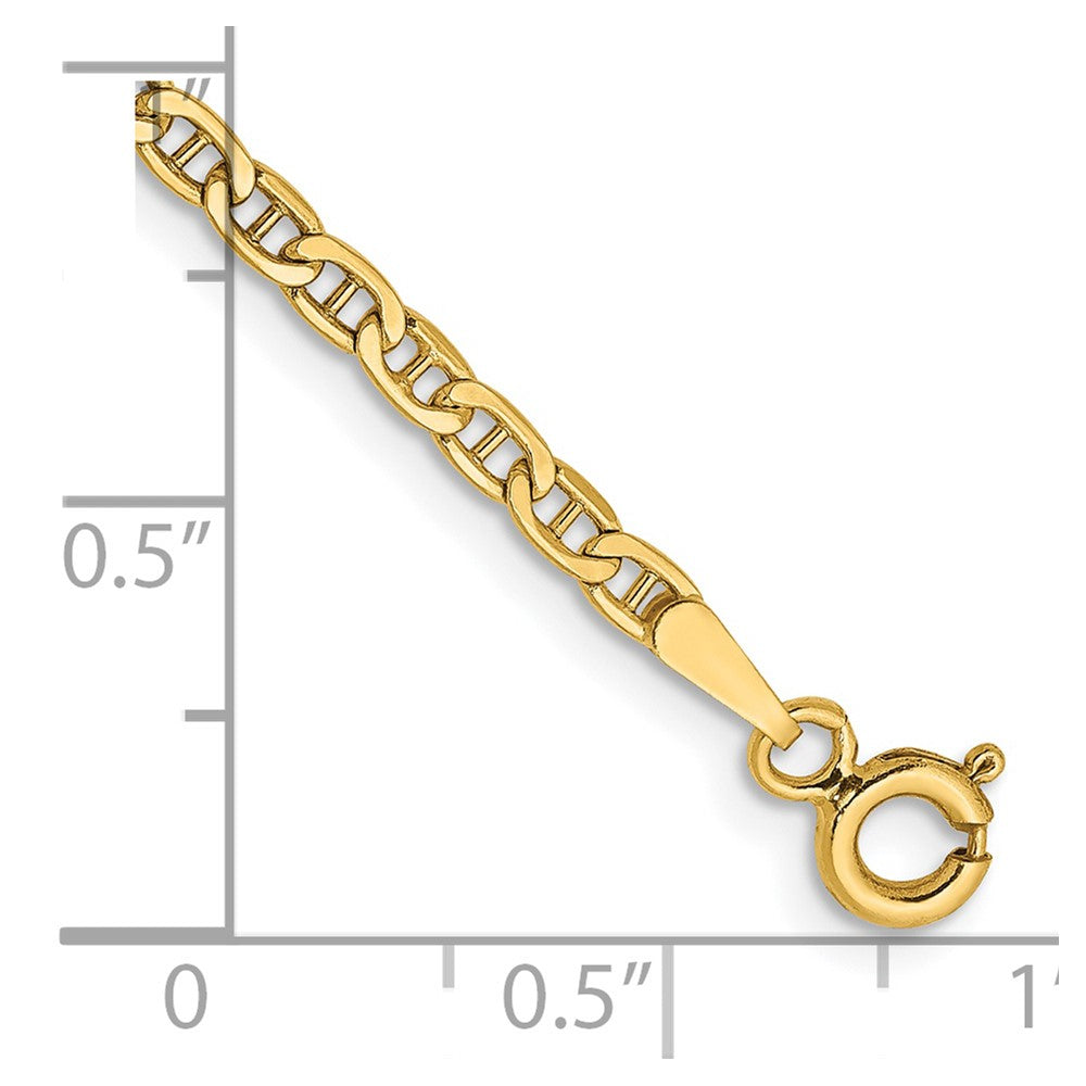 Semi-Solid Anchor with Spring Ring Clasp Bracelet - WBC