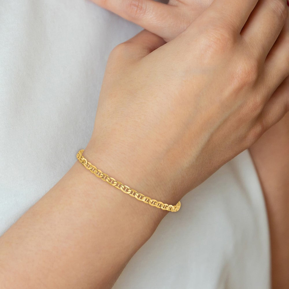 Semi-Solid Anchor with Lobster Clasp Bracelet - WBC