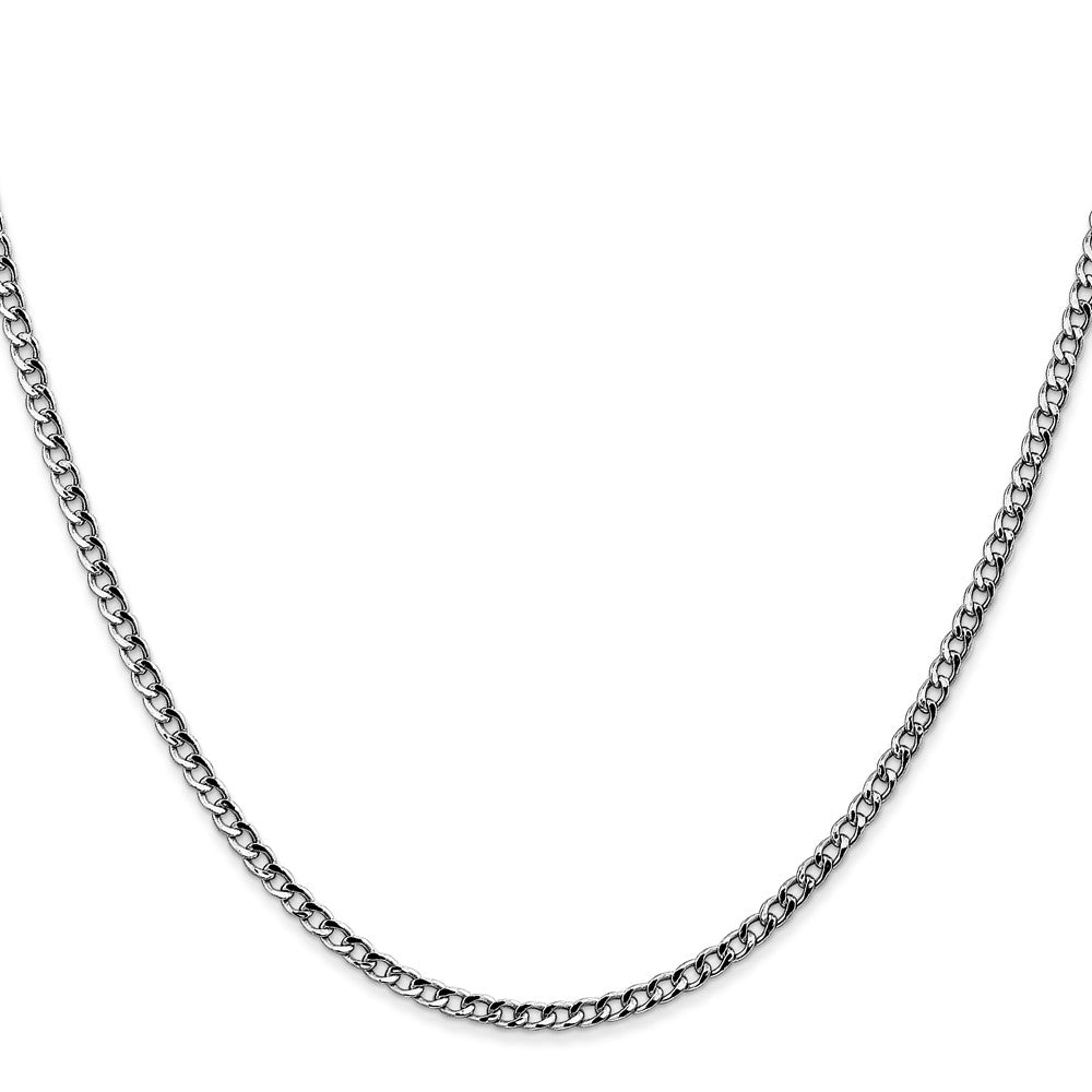 Semi-Solid Curb with Lobster Clasp Chain - WBC
