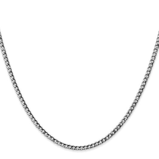 Semi-Solid Curb with Lobster Clasp Chain - WBC