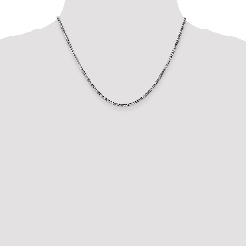 Semi-Solid Curb with Lobster Clasp Chain - WBC