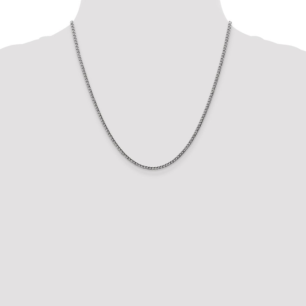 Semi-Solid Curb with Lobster Clasp Chain - WBC