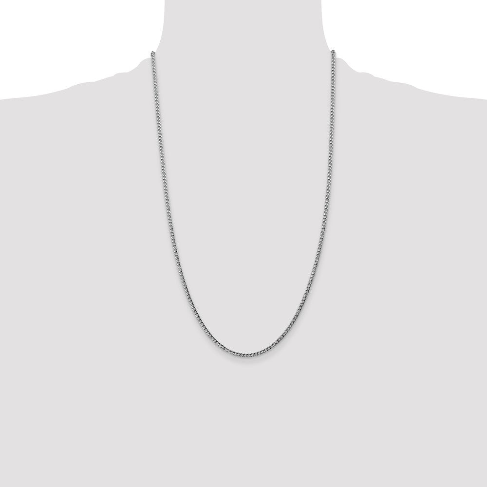 Semi-Solid Curb with Lobster Clasp Chain - WBC