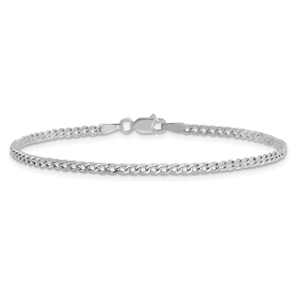 Semi-Solid Curb with Lobster Clasp Bracelet - WBC
