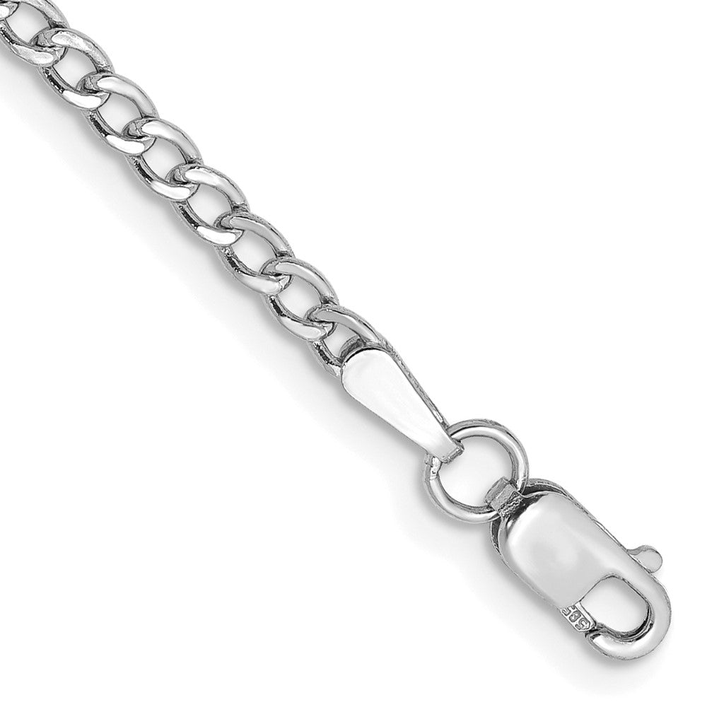 Semi-Solid Curb with Lobster Clasp Bracelet - WBC