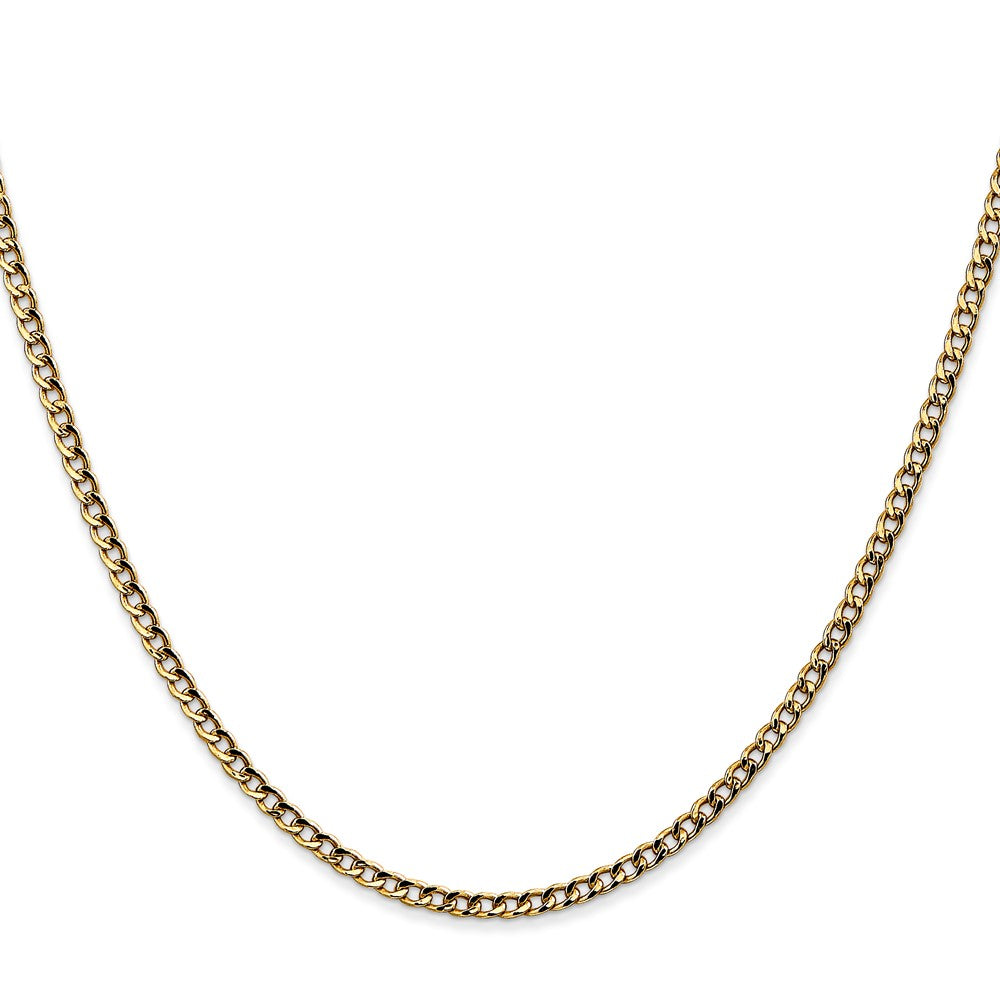 Semi-Solid Curb with Lobster Clasp Chain - WBC