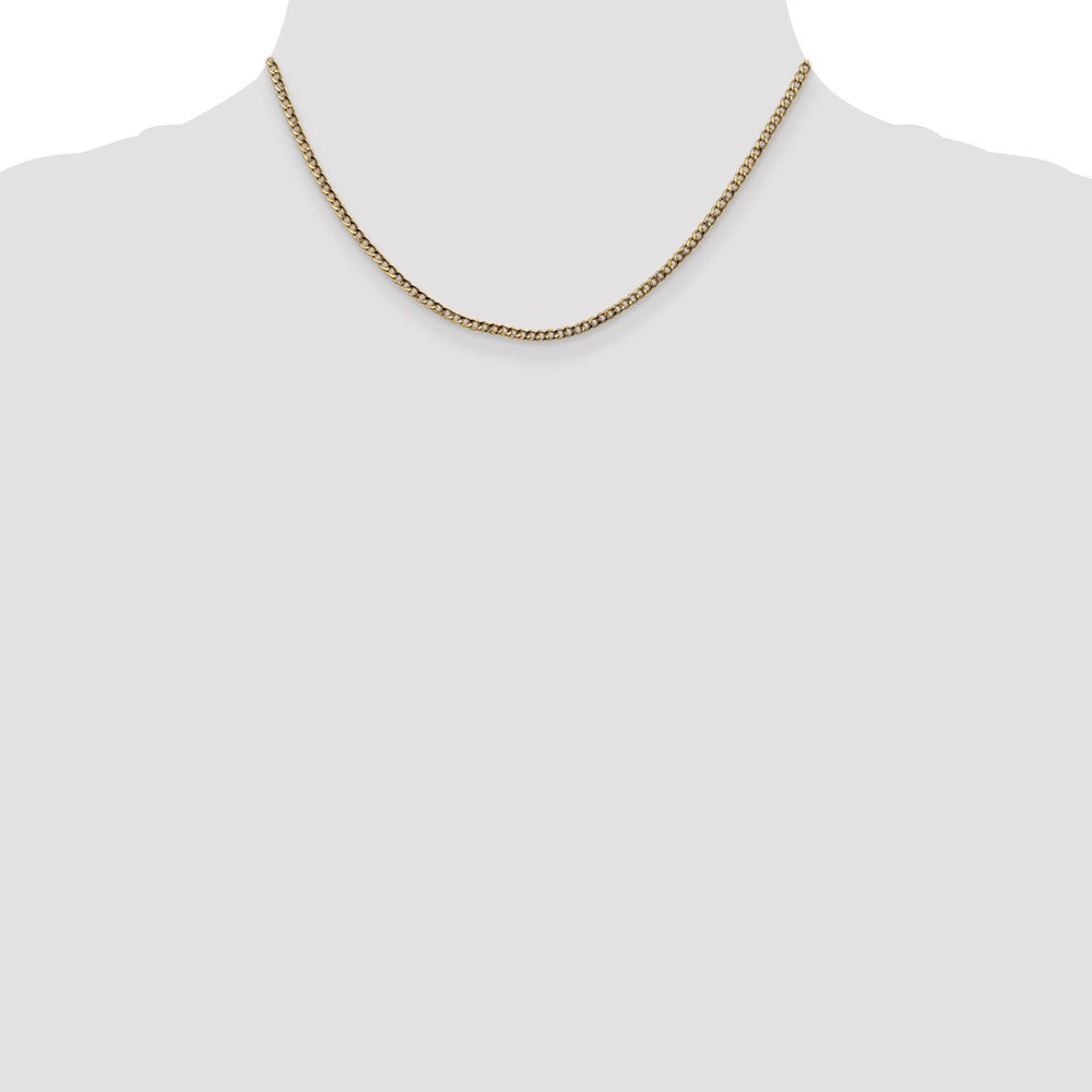 Semi-Solid Curb with Lobster Clasp Chain - WBC
