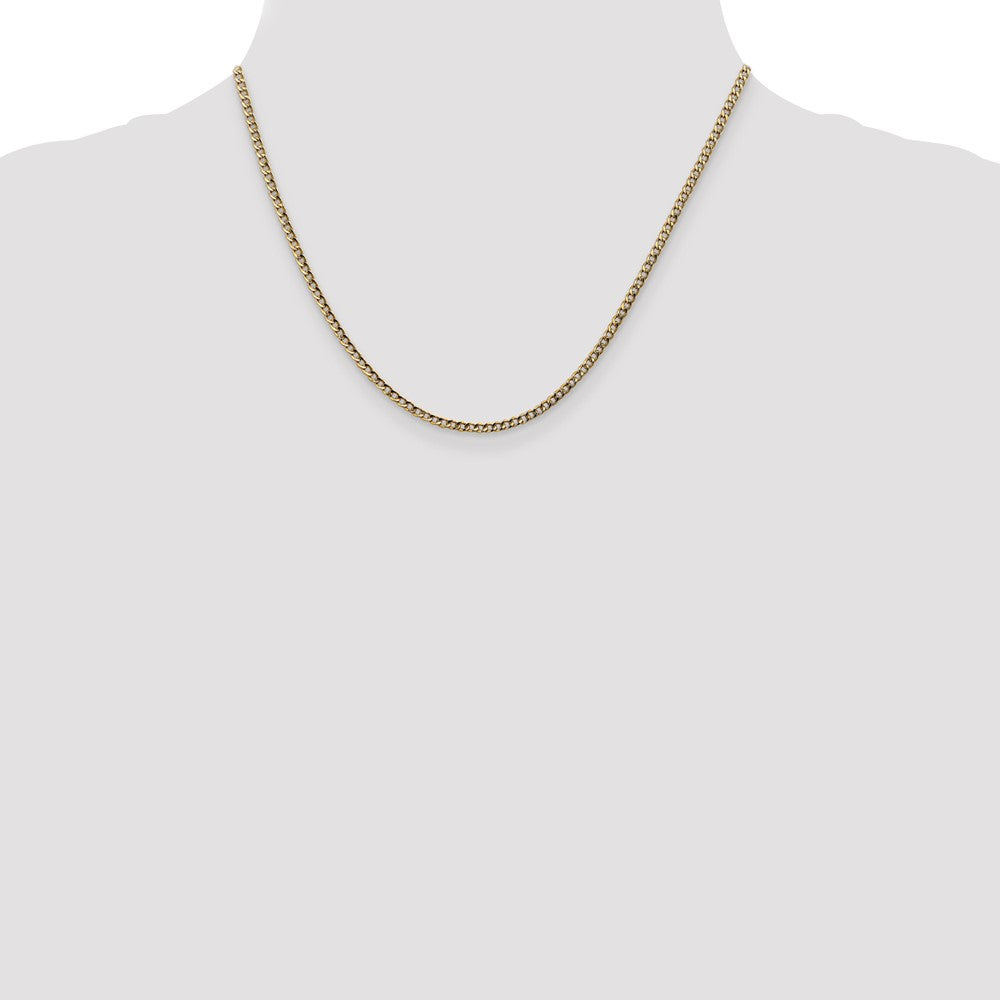 Semi-Solid Curb with Lobster Clasp Chain - WBC