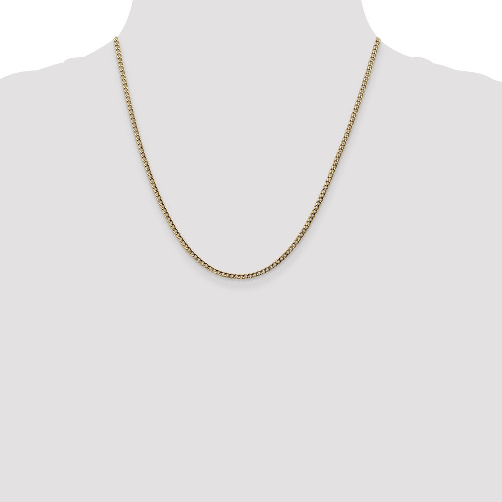 Semi-Solid Curb with Lobster Clasp Chain - WBC