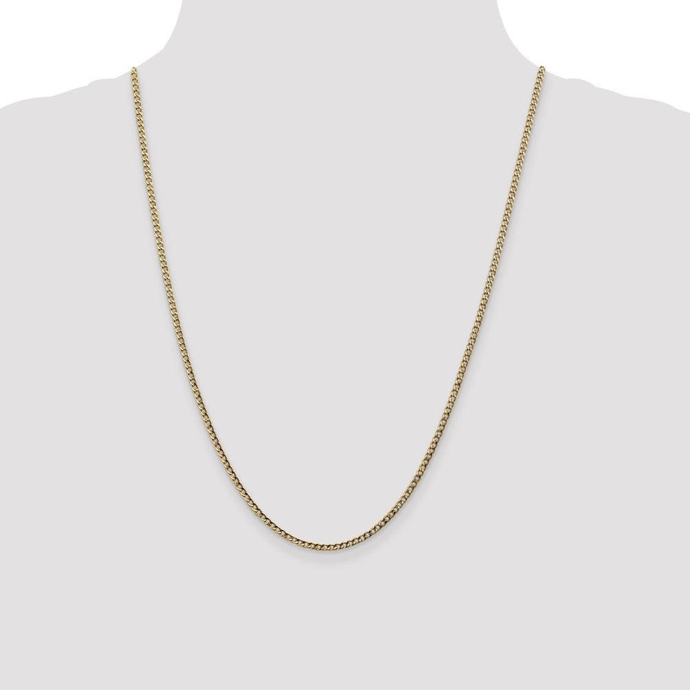 Semi-Solid Curb with Lobster Clasp Chain - WBC