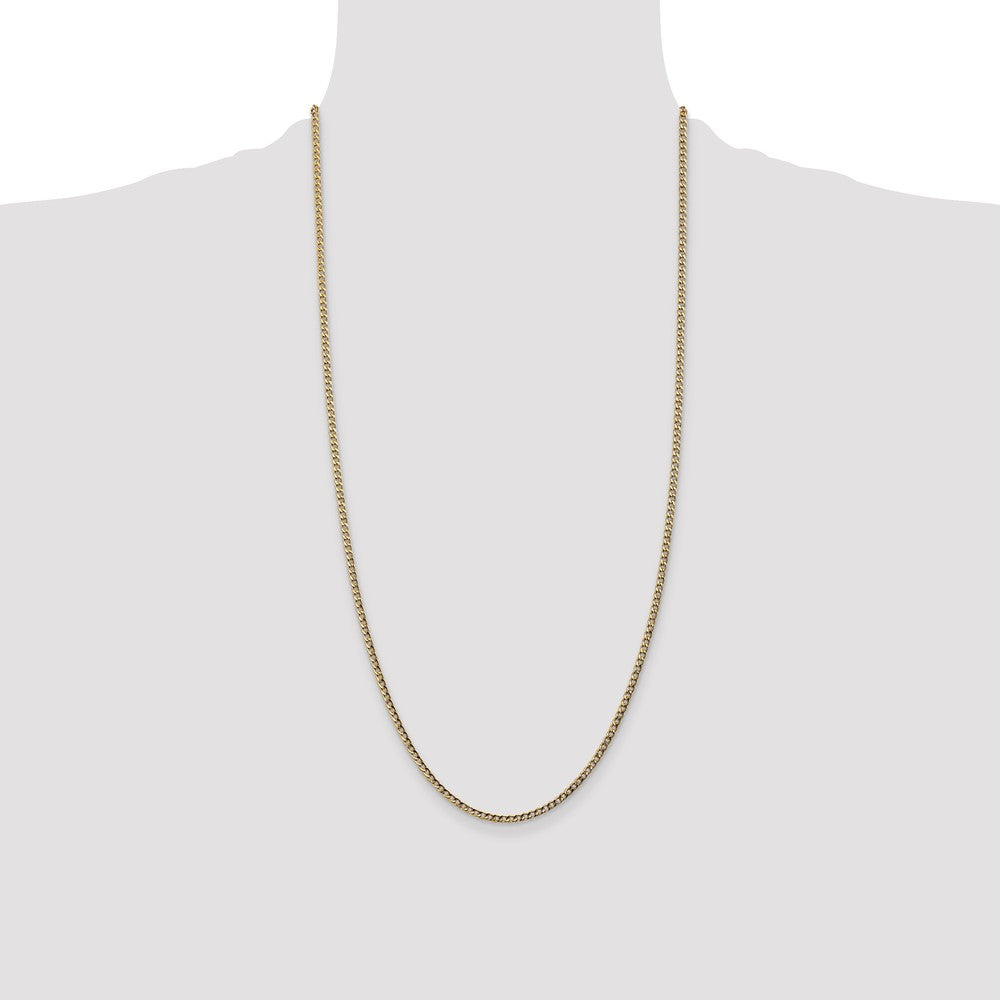 Semi-Solid Curb with Lobster Clasp Chain - WBC