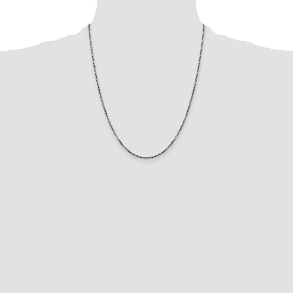 Semi-Solid Round Box with Lobster Clasp Chain - WBC