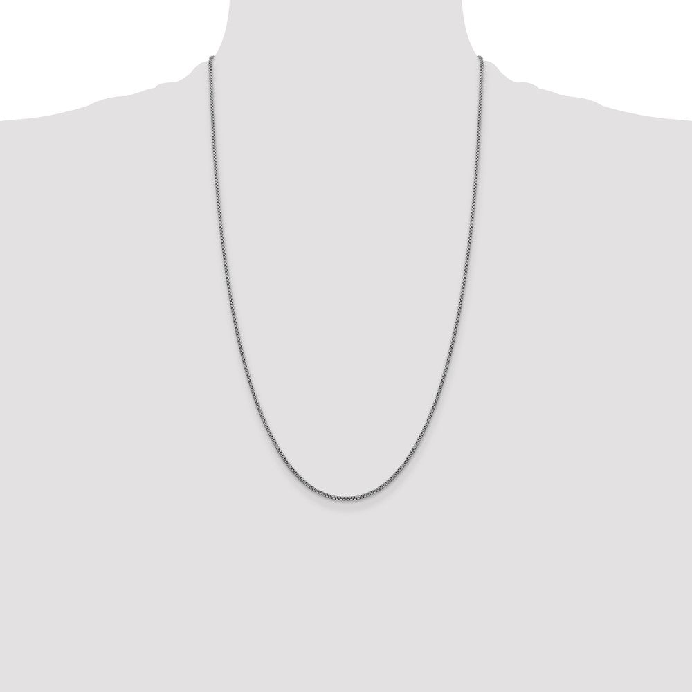 Semi-Solid Round Box with Lobster Clasp Chain - WBC