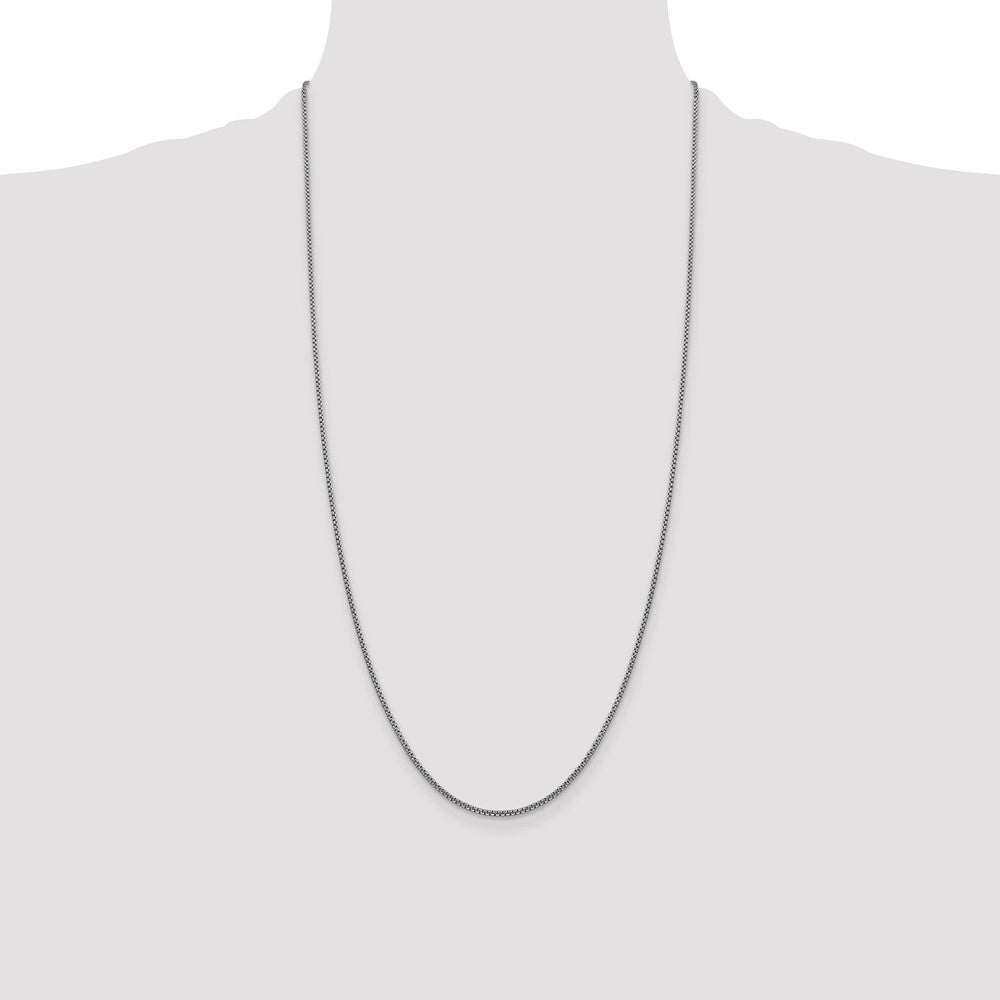 Semi-Solid Round Box with Lobster Clasp Chain - WBC
