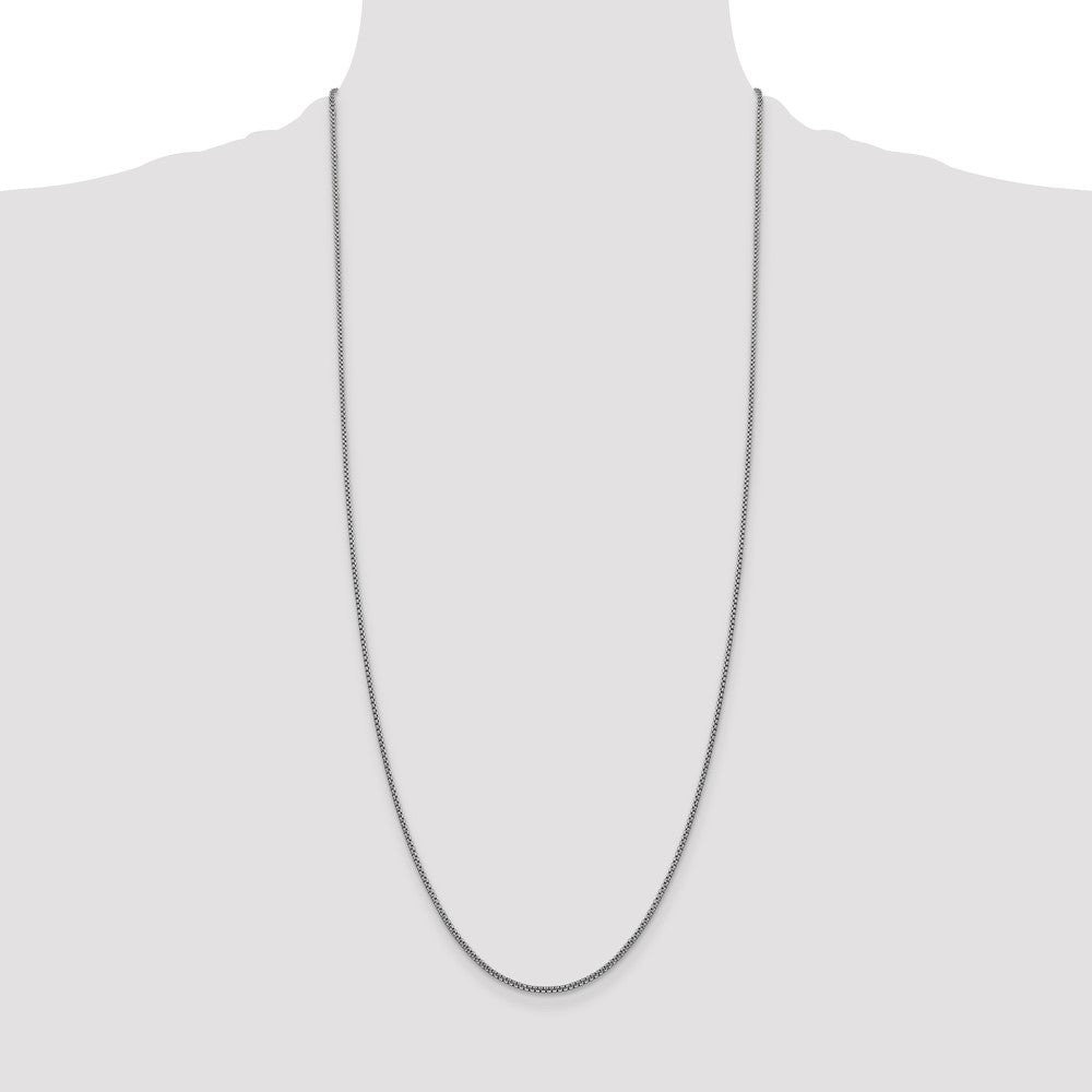 Semi-Solid Round Box with Lobster Clasp Chain - WBC