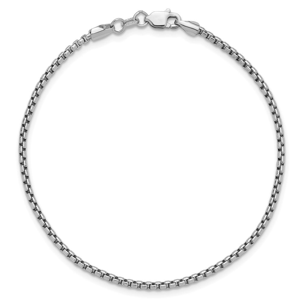 Semi-Solid Round Box with Lobster Clasp Bracelet - WBC