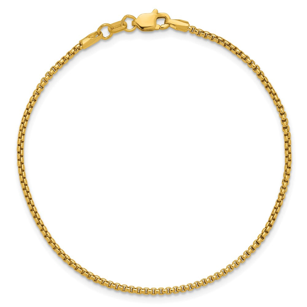 Semi-Solid Round Box with Lobster Clasp Bracelet - WBC