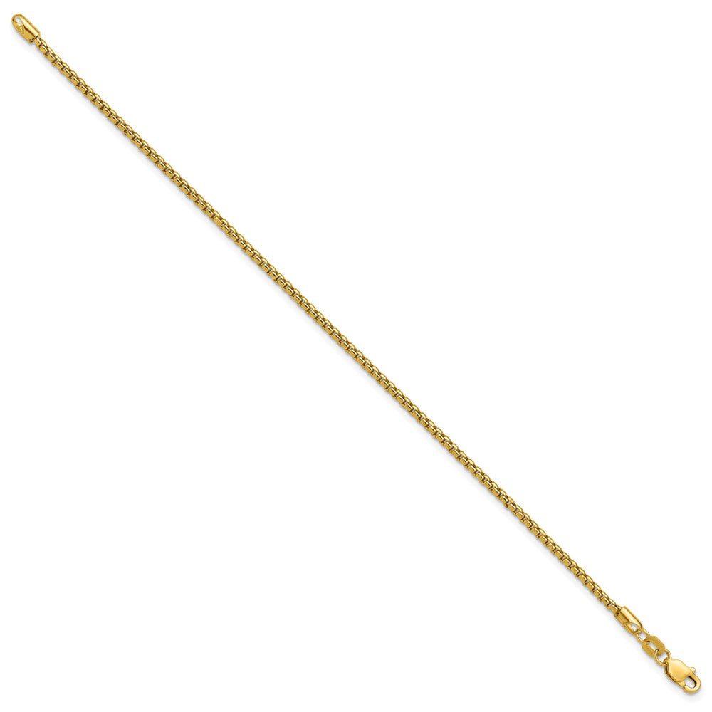 Semi-Solid Round Box with Lobster Clasp Bracelet - WBC
