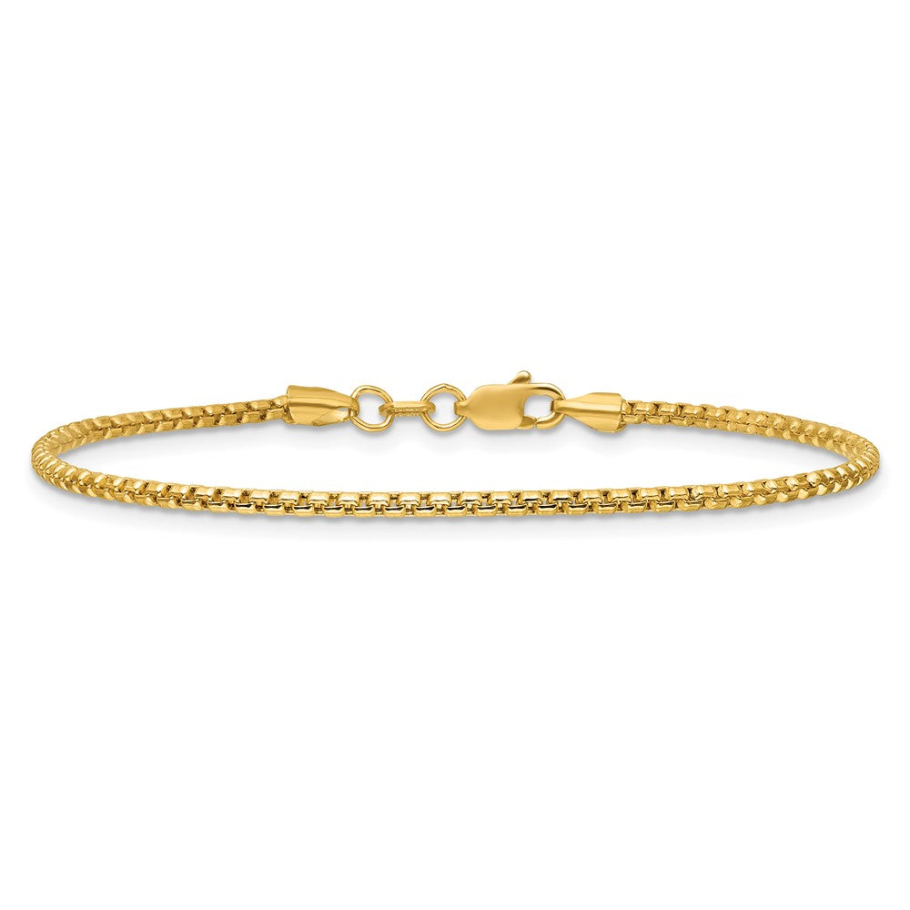 Semi-Solid Round Box with Lobster Clasp Bracelet - WBC