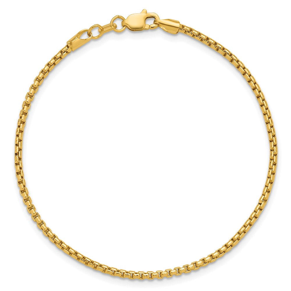 Semi-Solid Round Box with Lobster Clasp Bracelet - WBC