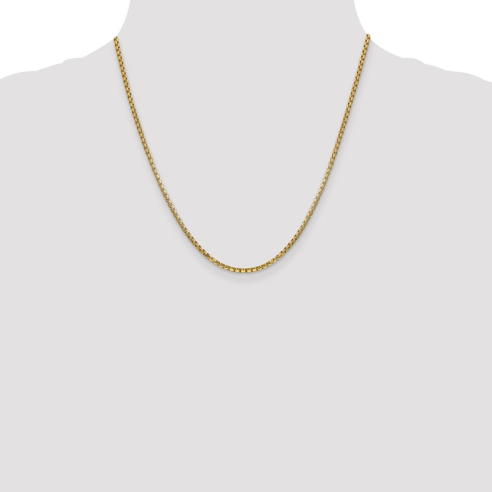 Semi-Solid Round Box with Lobster Clasp Chain - WBC