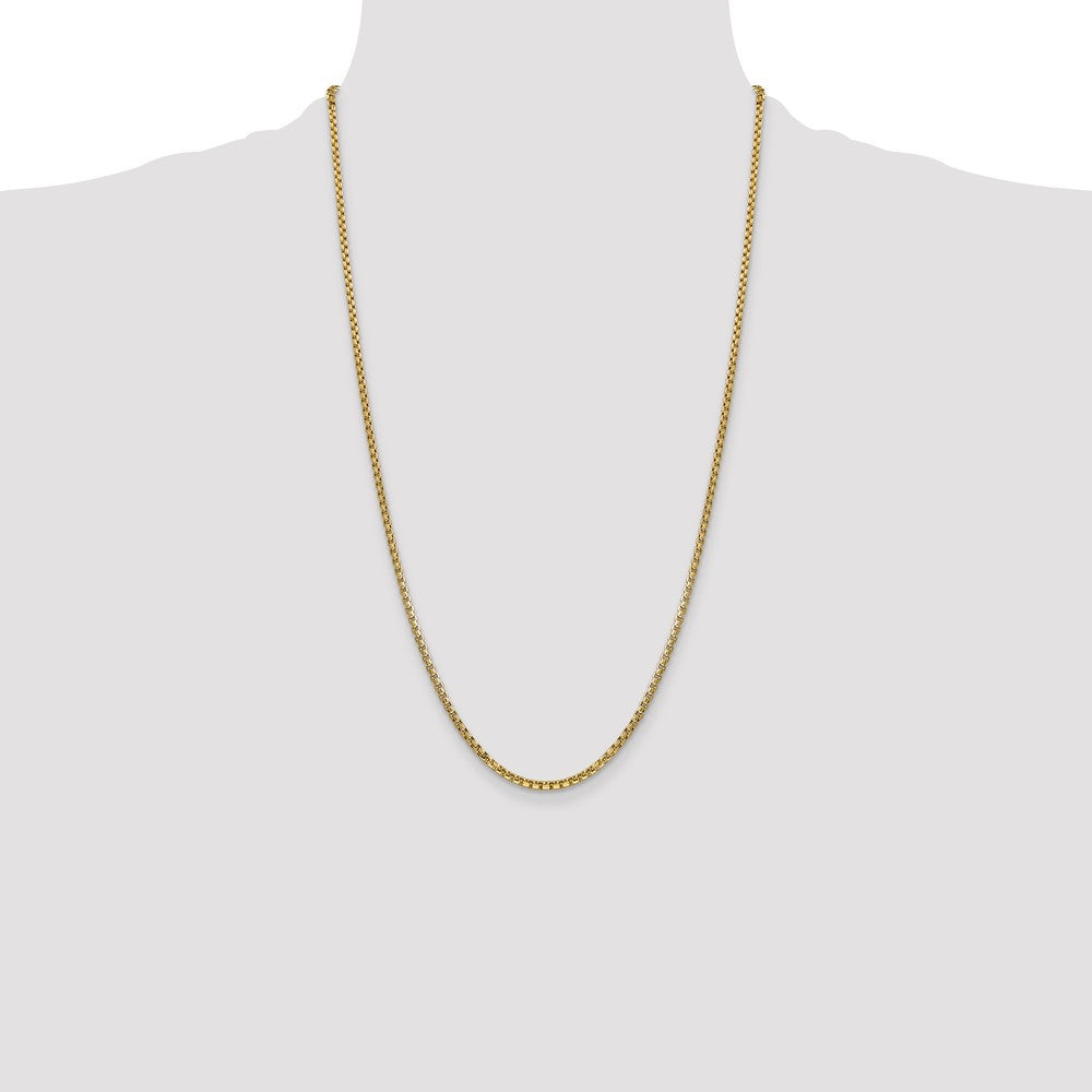 Semi-Solid Round Box with Lobster Clasp Chain - WBC