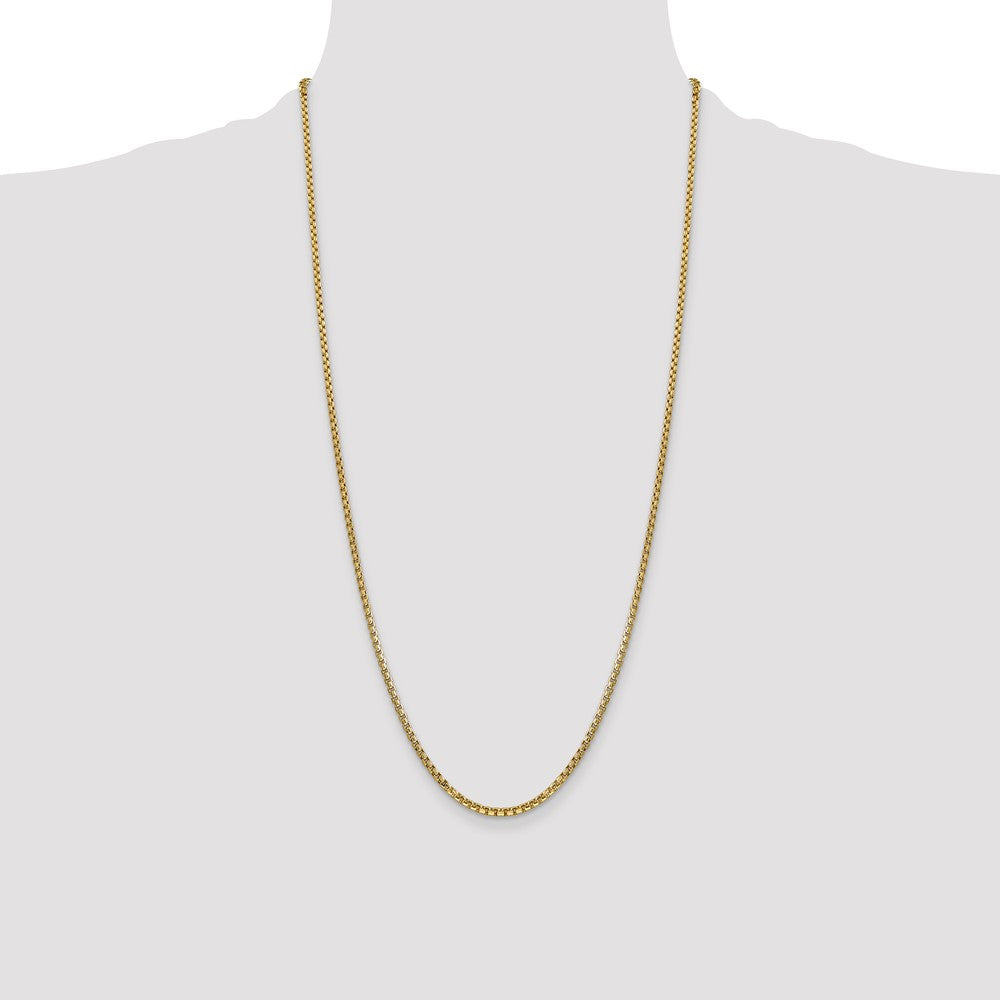 Semi-Solid Round Box with Lobster Clasp Chain - WBC