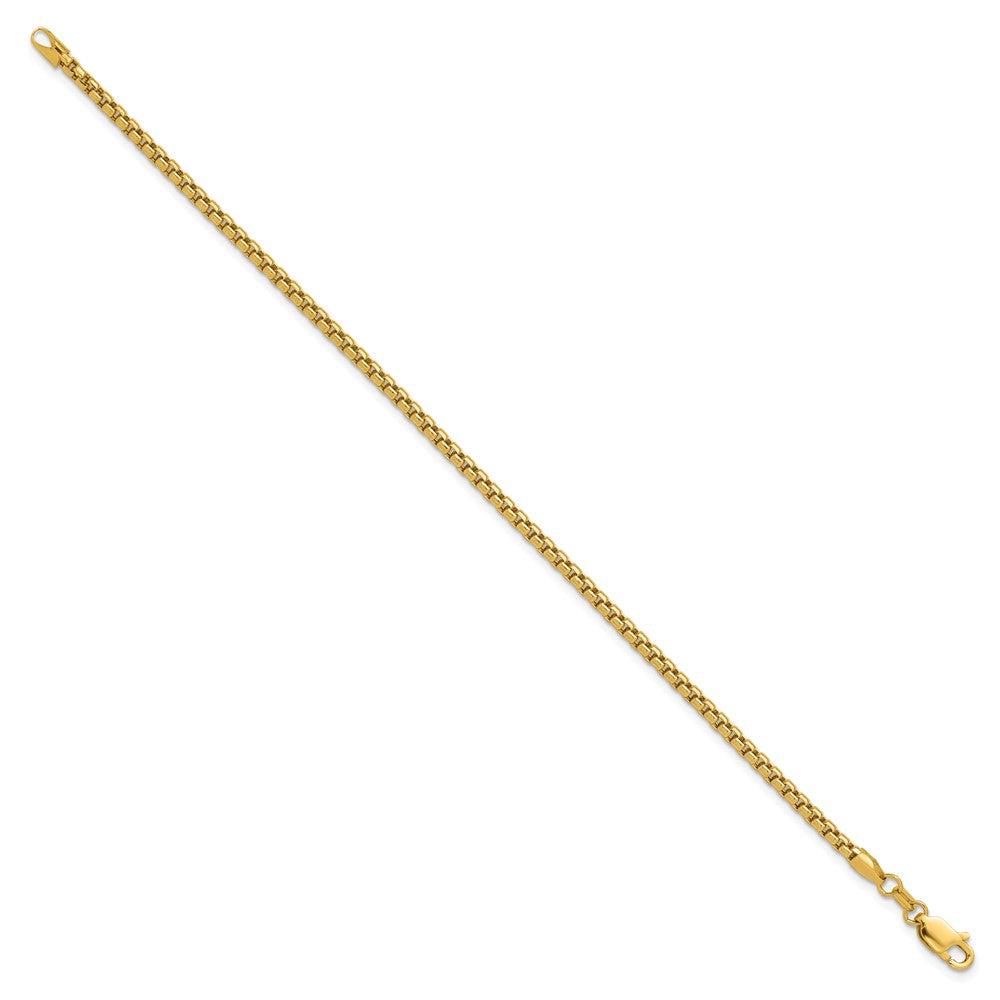 Semi-Solid Round Box with Lobster Clasp Bracelet - WBC