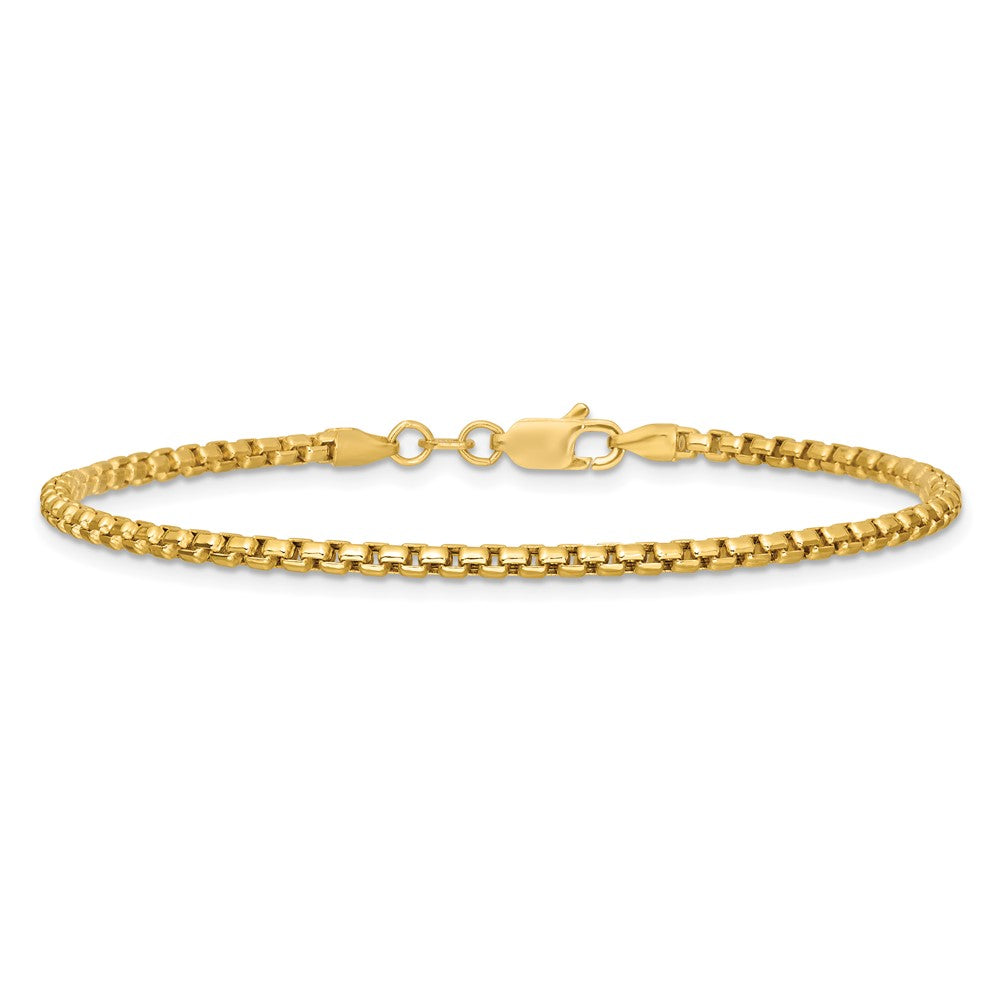 Semi-Solid Round Box with Lobster Clasp Bracelet - WBC