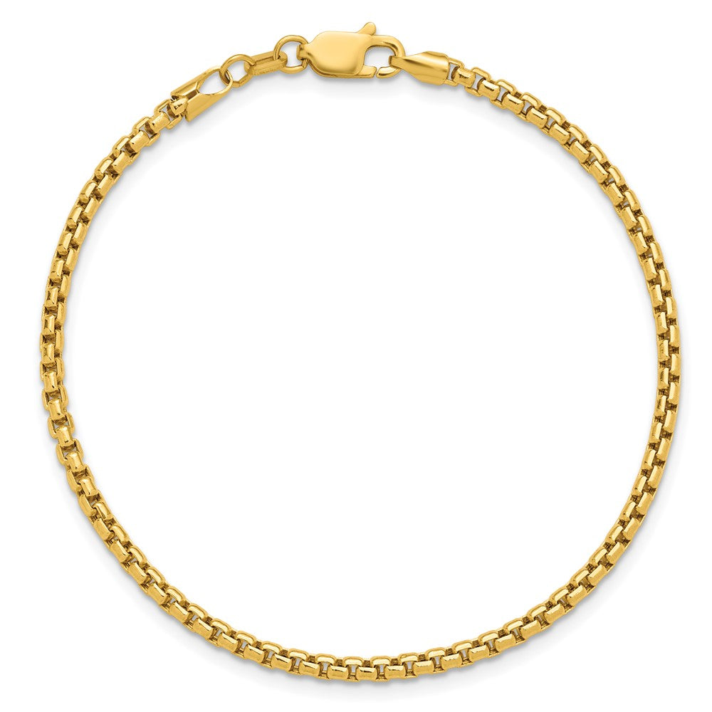 Semi-Solid Round Box with Lobster Clasp Bracelet - WBC