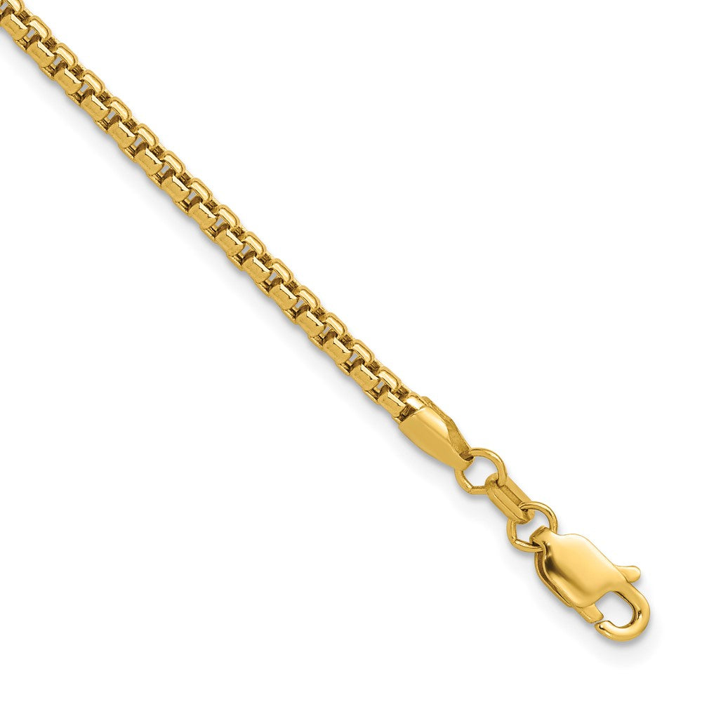 Semi-Solid Round Box with Lobster Clasp Bracelet - WBC