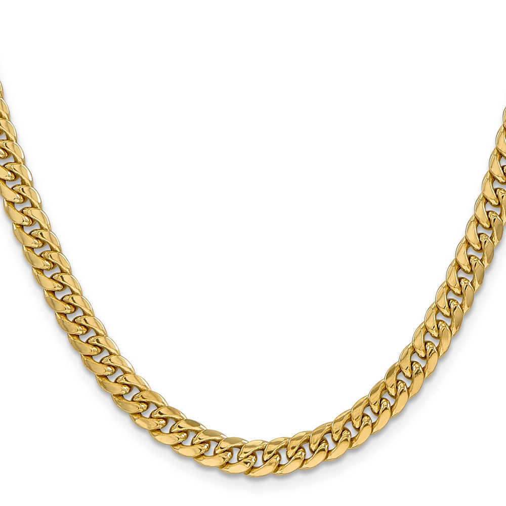 Semi-Solid Miami Cuban with Lobster Clasp Chain - WBC