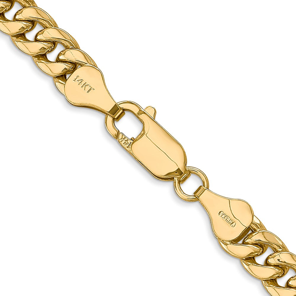 Semi-Solid Miami Cuban with Lobster Clasp Chain - WBC