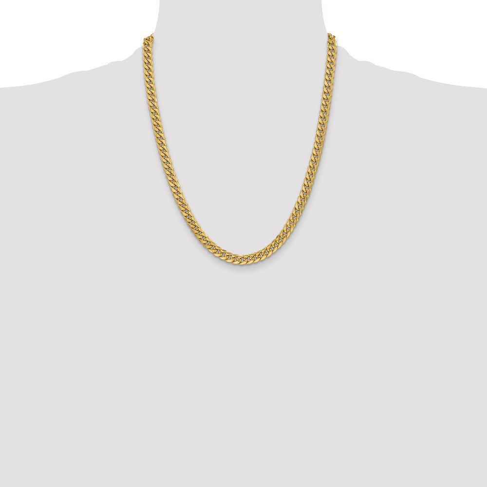 Semi-Solid Miami Cuban with Lobster Clasp Chain - WBC