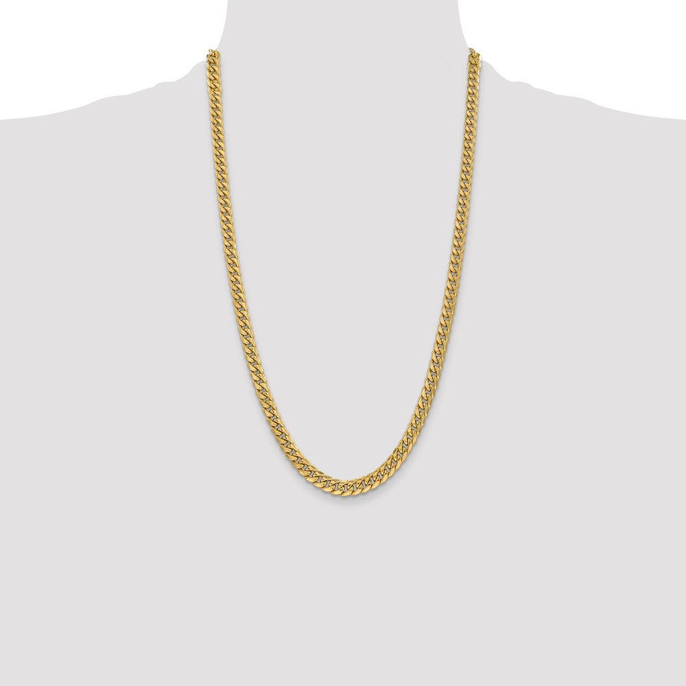 Semi-Solid Miami Cuban with Lobster Clasp Chain - WBC