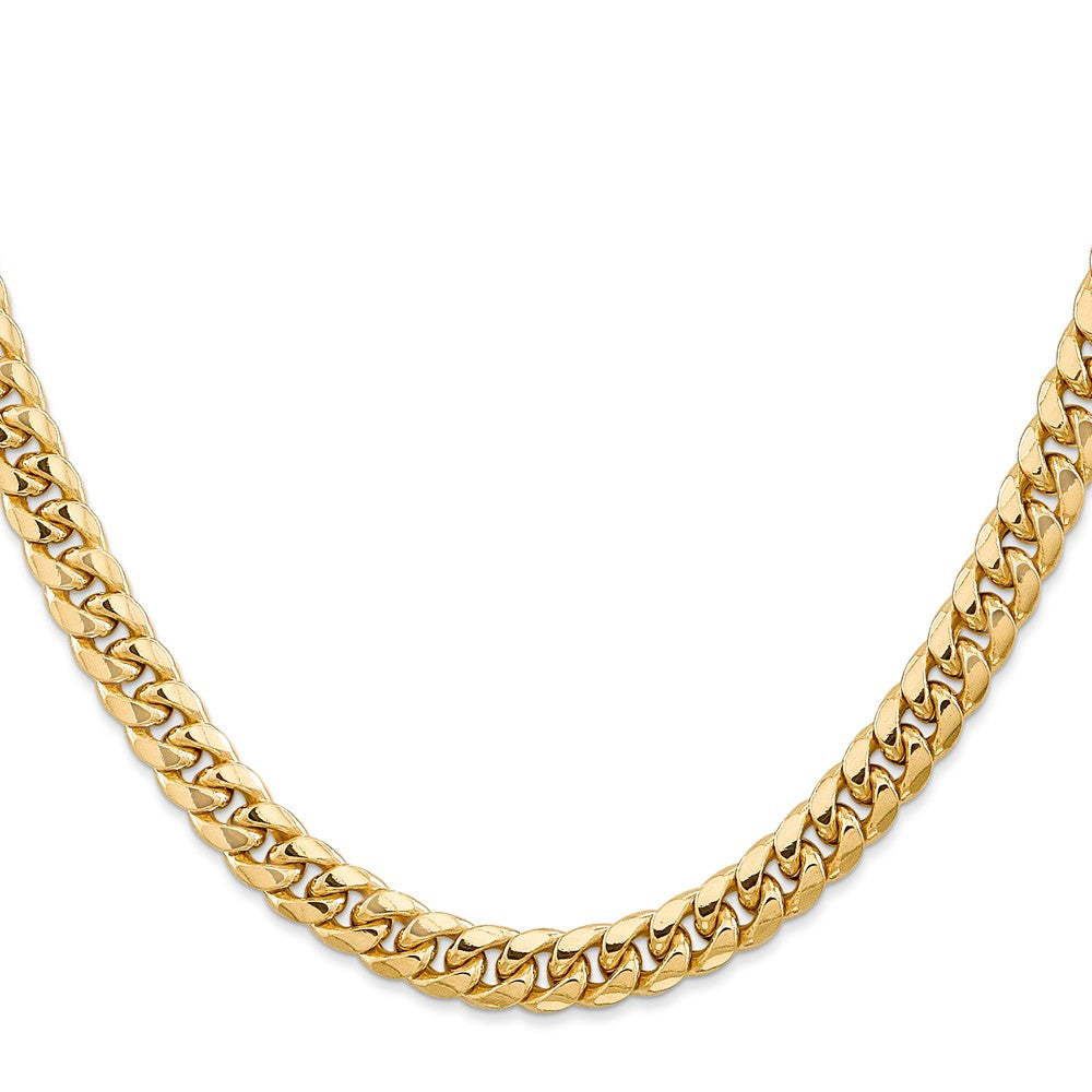 Semi-Solid Miami Cuban with Lobster Clasp Chain - WBC