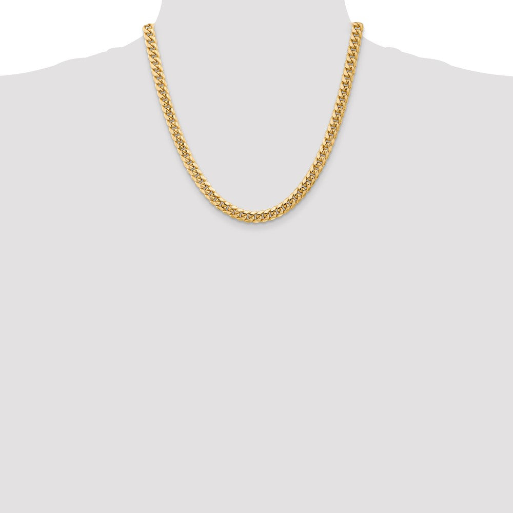 Semi-Solid Miami Cuban with Lobster Clasp Chain - WBC