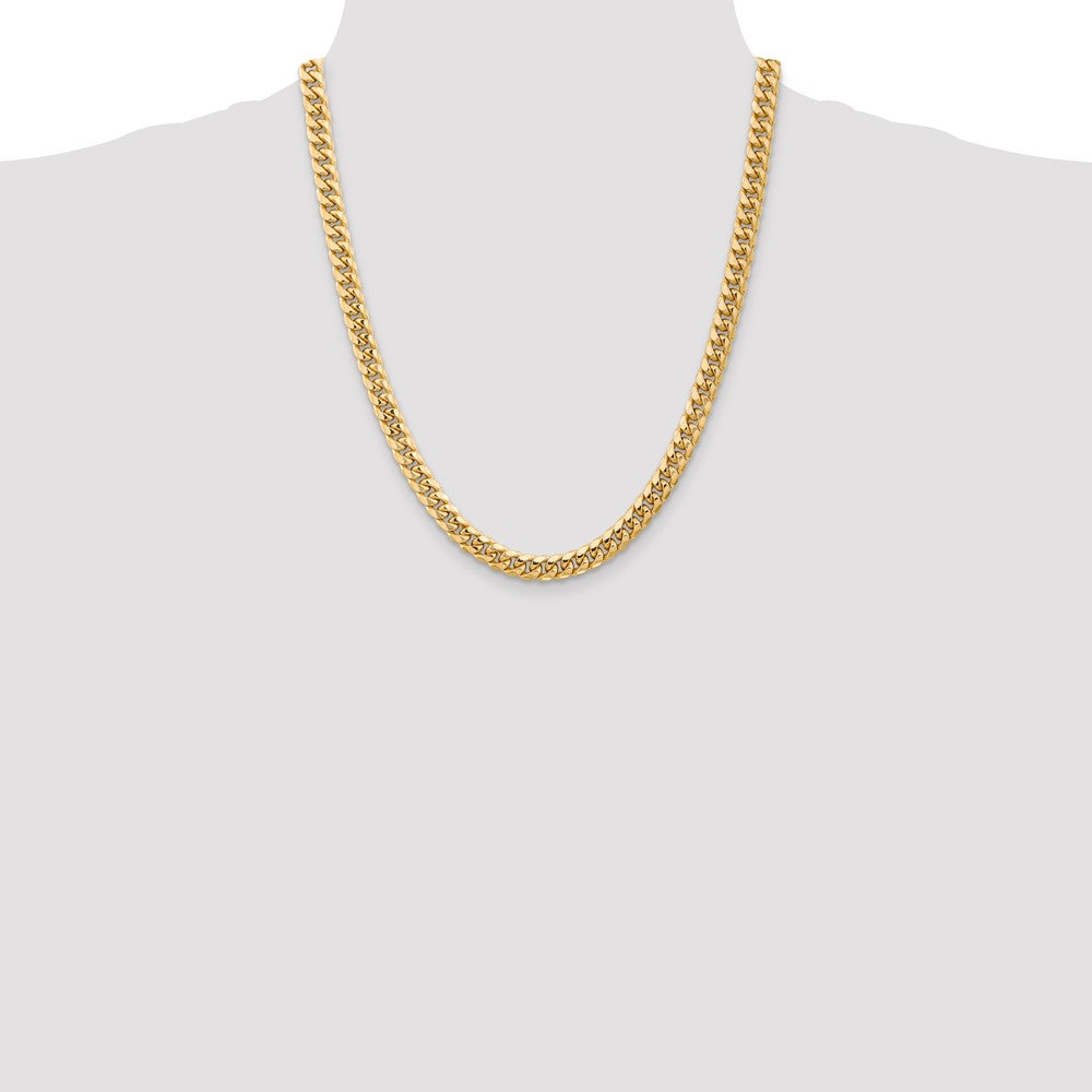 Semi-Solid Miami Cuban with Lobster Clasp Chain - WBC
