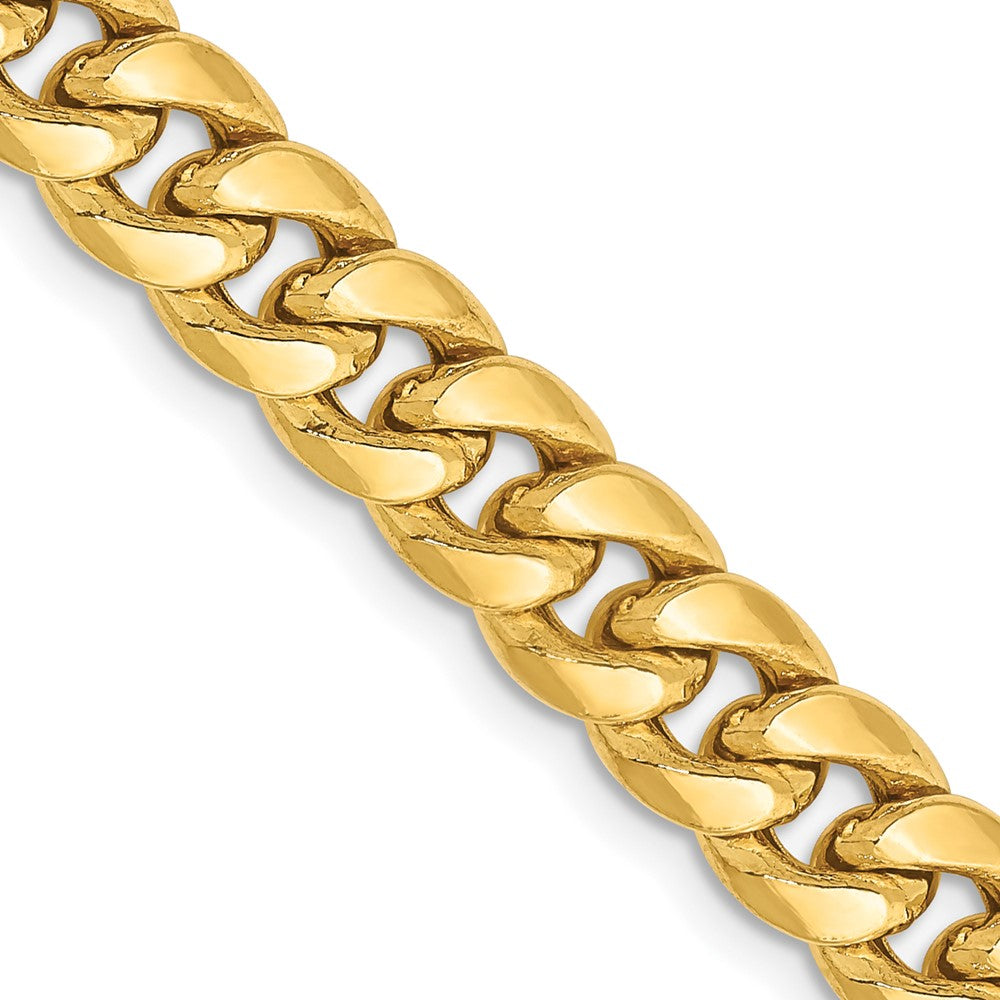 Semi-Solid Miami Cuban with Lobster Clasp Chain - WBC