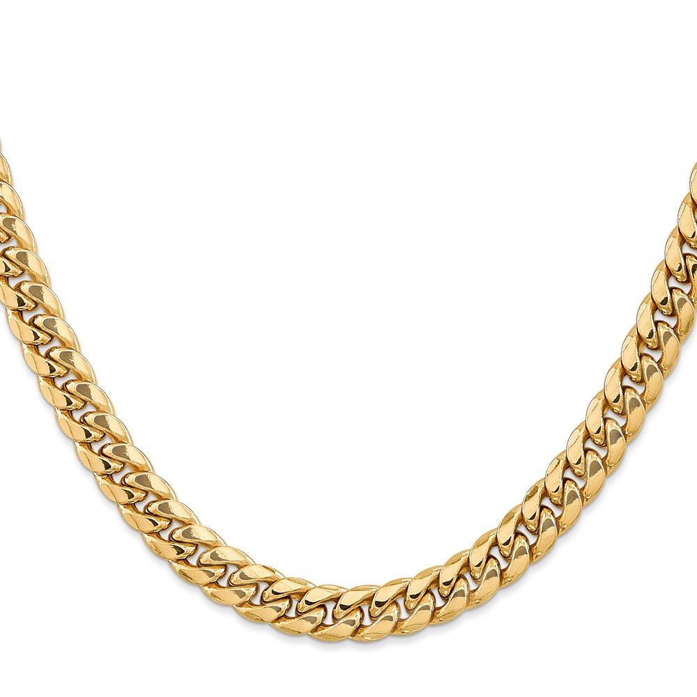 Semi-Solid Miami Cuban with Lobster Clasp Chain - WBC