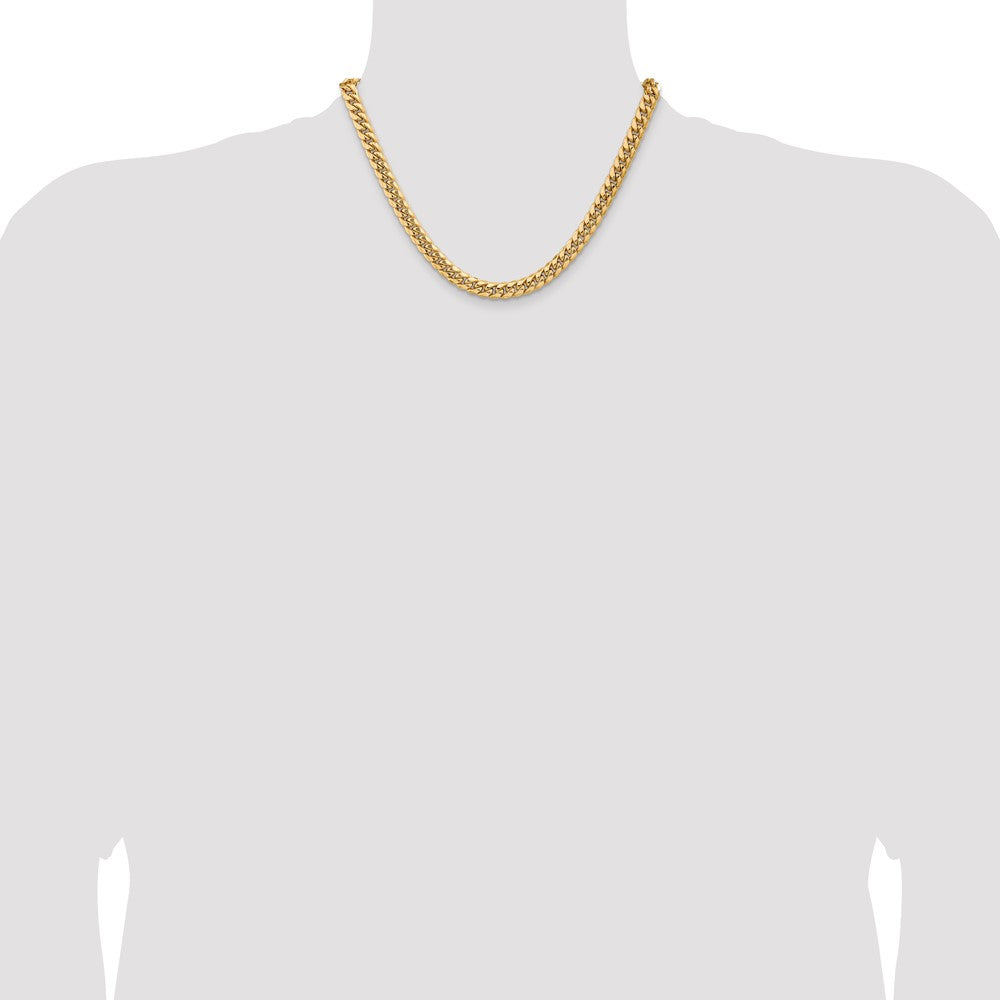 Semi-Solid Miami Cuban with Lobster Clasp Chain - WBC