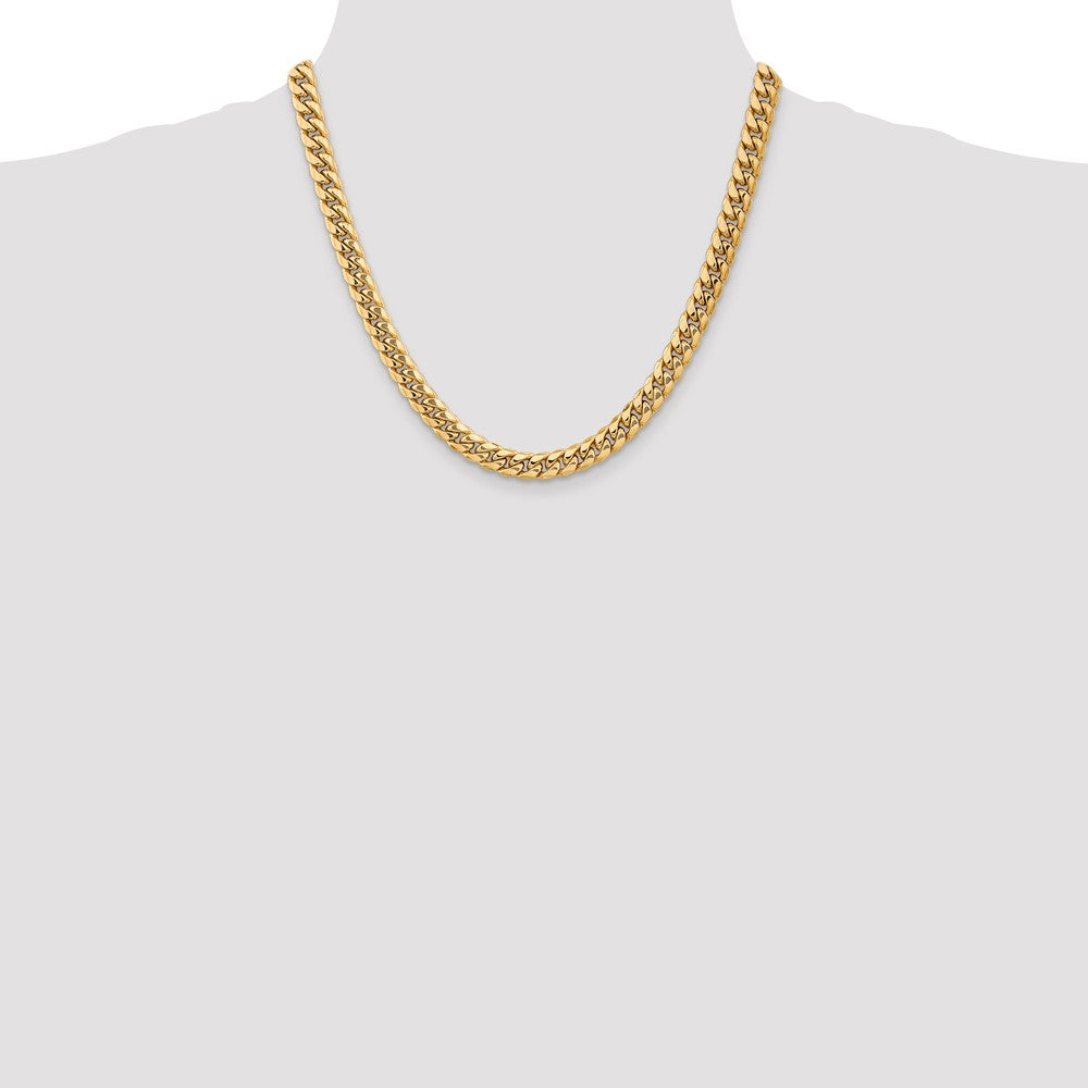 Semi-Solid Miami Cuban with Lobster Clasp Chain - WBC